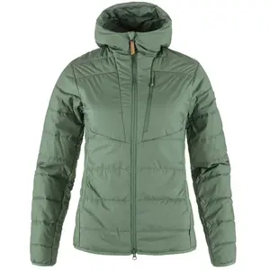 Fjällräven - Keb Padded Hoodie - Doudoune femme Patina Green - SVendu partrekkinn