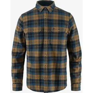 Comparateur de prix : Fjällräven Singi Heavy Flannel Shirt - Chemise homme Dark Navy / Buckwheat Brown XS