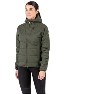 Fjällräven - Keb Padded Hoodie - Doudoune femme Deep Forest - L pas cher