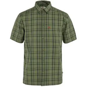 Comparateur de prix : Fjällräven Övik Lite Shirt SS - Chemise homme Green / Dark Navy S