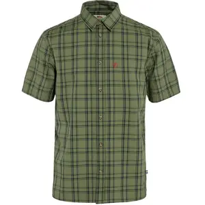Fjällräven - Övik Lite Shirt SS - Chemise homme Green / Dark Navy - XL pas cher