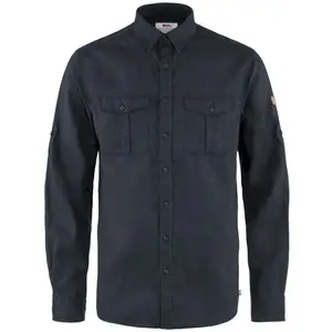 Fjällräven - Övik Travel Shirt L/S - Chemise taille XS, bleu pas cher