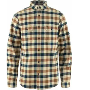 Fjällräven - Skog Shirt - Chemise homme Fossil / Dark Navy - XS pas cher