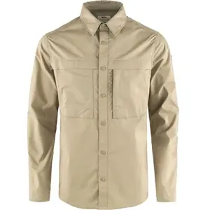 Fjällräven - Abisko Trail Shirt L/S - Chemise taille XXL, beige pas cher