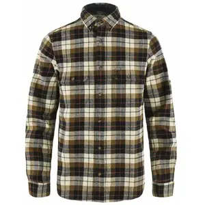 Fjällräven Singi Heavy Flannel Shirt - Chemise homme Chalk White / Dark Navy XXLVendu parhardloop