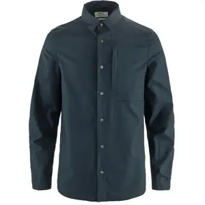 Fjällräven - Keb Trekking Shirt L/S - Chemise taille M, bleu pas cher