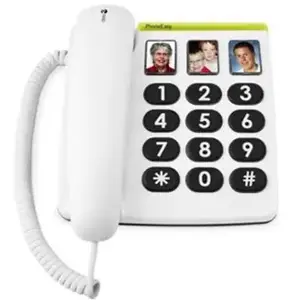Doro PhoneEasy 331ph Téléphone Fixe pour Seniors avec GrandesTouches, Numérotation Abrégée et Compatible avec Appareils Auditifs [Version Française] pas cher