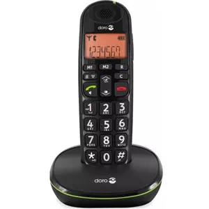Comparateur de prix : Téléphone DORO PhoneEasy 100w sans fil DECT haut-parleur 20 contacts noir