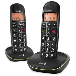Téléphone pour la maison - DORO - PhoneEasy 100W Duo Noir 5548 pas cher