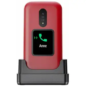 Téléphone portable DORO 2880 clapet 4G Bluetooth 1000 mAh Rouge Blanc pas cher