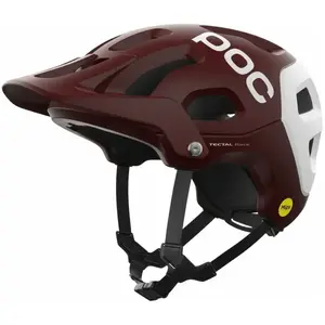 Casque POC Tectal Race MIPS Maroon Blanc Mat, Taille M pas cher