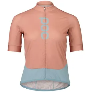 Maillot manches courtes femme poc essential road logo beige bleu clair