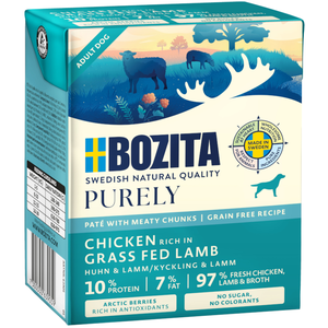 Comparateur de prix : Bozita Purely 6 x 370 g pour chien - agneau