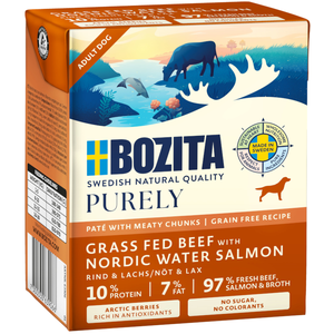 Comparateur de prix : Bozita Purely 6 x 370 g pour chien - saumon