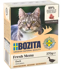 Comparateur de prix : Bozita Tetra Bouchées en sauce 6 x 370 g pour chat - canard
