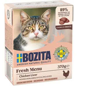 Comparateur de prix : Bozita Tetra Bouchées en sauce 6 x 370 g pour chat - foie de poulet