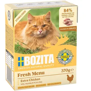 Comparateur de prix : Bozita Tetra Bouchées en sauce 6 x 370 g pour chat - Sterilised poulet