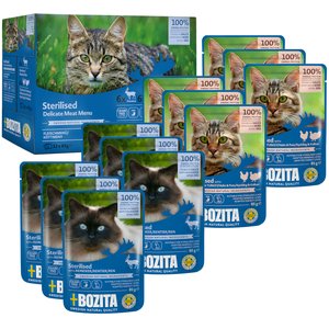 Comparateur de prix : Bozita Bouchées en sauce Sterilised 12 x 85 g pour chat - lot mixte