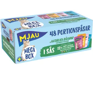 Comparateur de prix : Mjau Multibox 48 x 85 g pour chat - lot mixte en sauce (boeuf, poulet,...