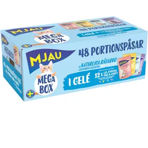 Comparateur de prix : Mjau Multibox 48 x 85 g pour chat - lot mixte en gelée (boeuf, poulet,...