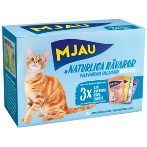 12x85g Mjau Cat Pouch Mixpaket poisson & viande menu en gelée (4 sorte... pas cher