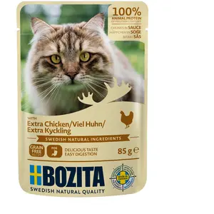 24x85g Bozita Bouchées en sauce poulet - Sachet pour chat pas cher