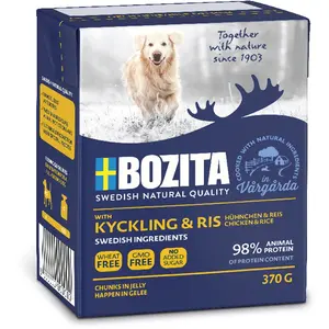 Comparateur de prix : 6x370g Bouchées en gelée Poulet, riz Bozita - Pâtée pour chien