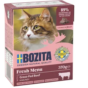 Comparateur de prix : 6x370g Bozita Bouchées en gelée émincé de boeuf - Pâtée pour chat