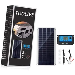 Kit panneau solaire 25W 12V avec régulateur de charge 20A idéal pour c...Vendu parcdiscount