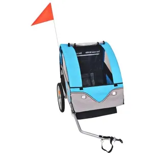 Remorque de vélo pour enfants - FYDUN - AB91373 - Gris et bleu - Capac...Vendu parcdiscount