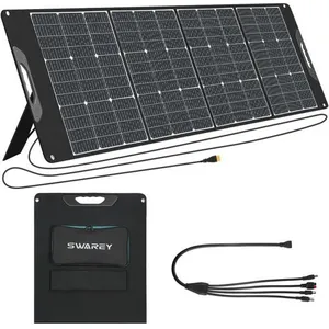 SWAREY Panneau Solaire Portatif 200W Charge Rapide 4 Panneaux Pliables... pas cher