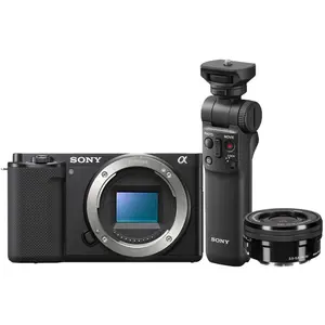 Caméra Sony Vlogging ZV-E10 + 16-50mm + Poignée Bluetooth Vlogging GP-... pas cher