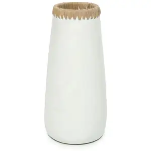 Bazar Bizar Vase en terre cuite blanc naturel H31