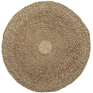 Bazar Bizar Tapis en herbes de mer naturel 90x90