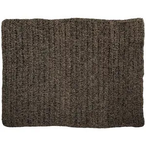 Bazar Bizar Tapis en herbes de mer naturel noir 200x300