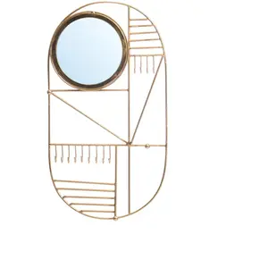 Bazar Bizar Miroir mural en métal avec pendentifs pour bijoux pas cher