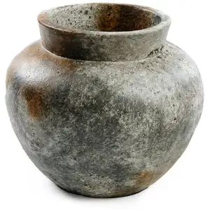 Bazar Bizar Vase en terre cuite antique gris H23 pas cher