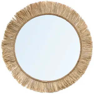 Bazar Bizar Miroir en raphia naturel D60 pas cher