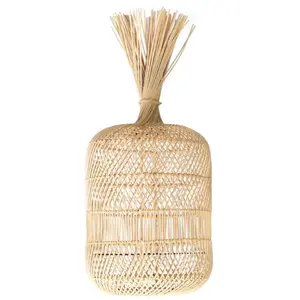 Bazar Bizar Abat-jour en rotin naturel 22x50 pas cher