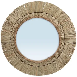 Bazar Bizar Miroir en herbe naturel D65 pas cher