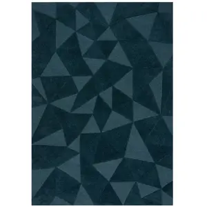 Novatrend Tapis de salon moderne en laine bleu turquoise 200x290 cm pas cher