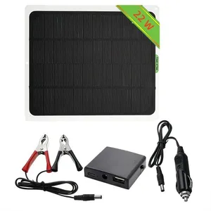 KEPEAK Panneau Solaire Portable,22W Panneaux Solaires Chargeur Solaire Batterie Solaire pour Téléphones Mobiles, Voyage, CampingVendu parcdiscount