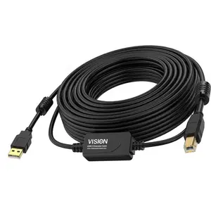 Comparateur de prix : Vision TC 10MUSB+/BL/2 câble USB USB 2.0 10 m USB A USB B Noir