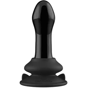 Chrystalino by Shots Plug Anal Vibrant Pluggy en Verre Noir