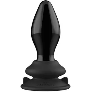 Chrystalino by Shots Plug Anal Vibrant Stretchy en Verre Noir pas cher