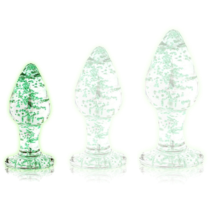 Plug en verre Phosphorescent BUTT GLOW S 6 x 2.7cm  pas cher
