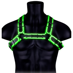 Shots - Ouch! Bulldog Harnas met Gesp - L/XL neon green/black L/XL pas cher