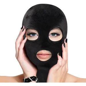 SHOTS Velvet & Velcro Mask with Eye and Mouth Opening pas cher