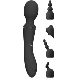VIVE by Shots Nami - Pulse Wave & Vibrating Wand - BlackVendu parrue-des-plaisirs