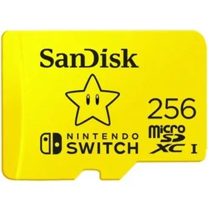 Carte MicroSDXC SANDISK 256 Go pour Nintendo Switch R100/W90 - SDSQXAO... pas cher